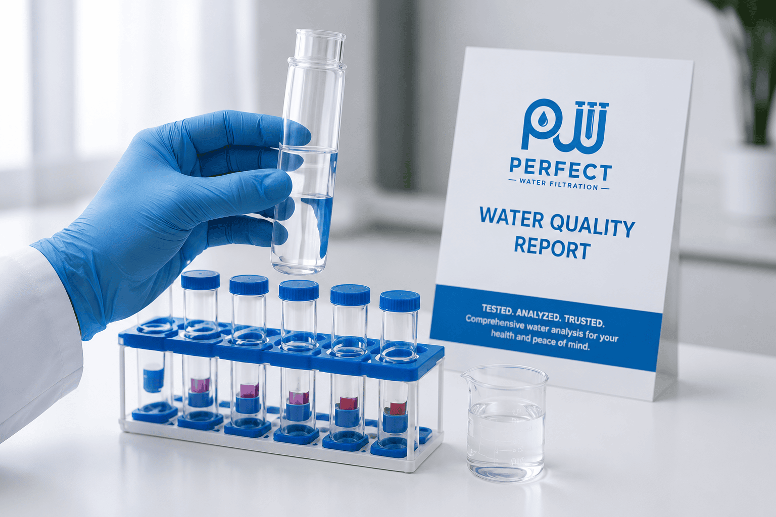 Water sample testing with Perfect Water Filtration water quality report